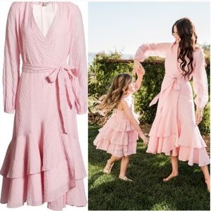 Rachel Parcell Seersucker Long Sleeve Wrap Dress